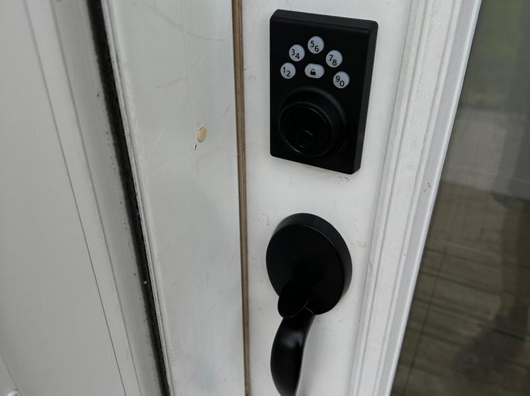 Lock-Tech technician performing residential locksmith service in Stittsville